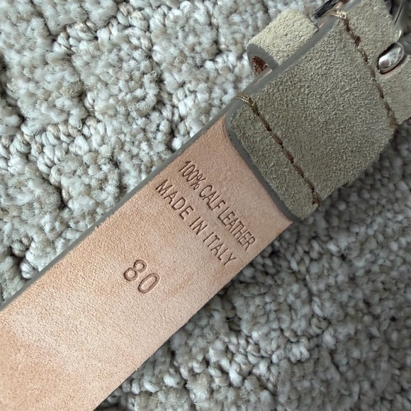 Isabel Marant Zap Skinny Beige Belt with Silver Studs - Picture 8 of 9